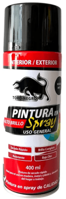 SPRAY SINTETICO NEGRO OPACO 400ML TORO NEGRO