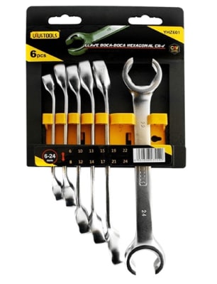 LLAVE ABOCINADA NIPLERA BOCA-BOCA HEXAGONAL 6-8-10-12-13-14-15-17-19-21NIPLERA  UYUSTOOLS YHZ601