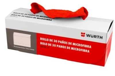PAÑO DE ASEO ROLLO DE 30 PAÑOS DE MICROFIBRA 30X30 WURTH 0899900173