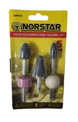 ACCESORIOS DREMEL SET PIEDRA MONTADA NORSTAR 5PCS PARA TALADRO 1/4