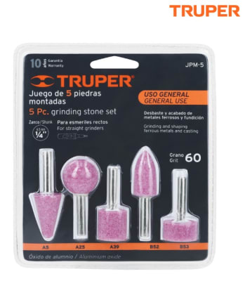 ACCESORIOS DREMEL JUEGO DE 5 PIEDRAS MONTADAS USO GENERAL JPM-5 TRUPER