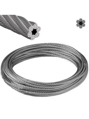 PIOLA ACERADA CABLE 6X19 AF ELEC 1/8 METRO