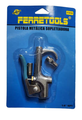 ACCESORIOS NEUMATICOS PISTOLA METALICA SOPLETEADORA F7014 FERRETOOLS
