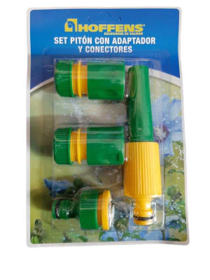 SET DE RIEGO CON ADAPTADOR Y CONECTORES RECTO