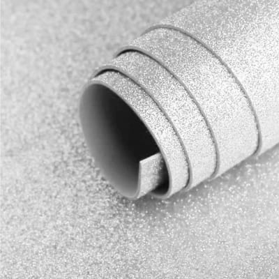 GOMA EVA C/GLITER  PLATA 20X30CM