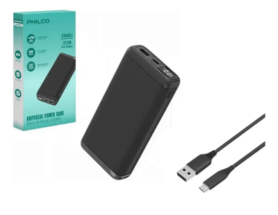 POWERBANK 10.000MAH/PD 22.5W BLK PHILCO