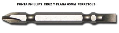 PUNTA PHILLIP 65MM PUNTA PLANA Y PUNTA CRUZ  F3138 FERRETOOLS