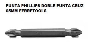 PUNTA PHILLIP 65MM PH2 DOBLE PUNTA CRUZ F3137 FERRETOOLS