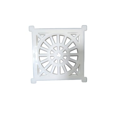 REJILLA PLASTICA CUADRADA BLANCA 10X10CM