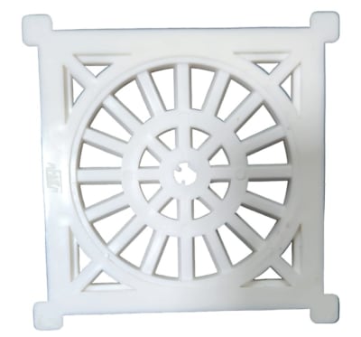 REJILLA PLASTICA CUADRADA BLANCA 15X15CM