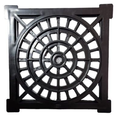 REJILLA PLASTICA CUADRADA NEGRA 15X15