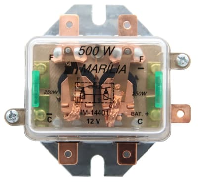 RELAYS AUX. FAROS 12V 500W 5 TERMINALES  Y BOBINA DOBLE  509618 MARILIA