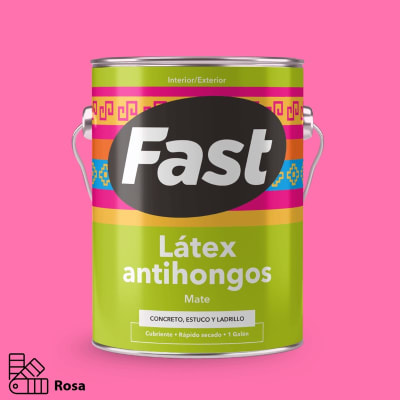 LATEX AL AGUA GALON ROSA FAST TRICOLOR