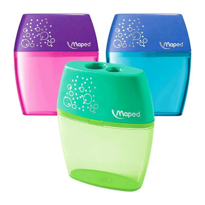 SACAPUNTA PLASTICO C/DEPOSITO DOBLE MAPED