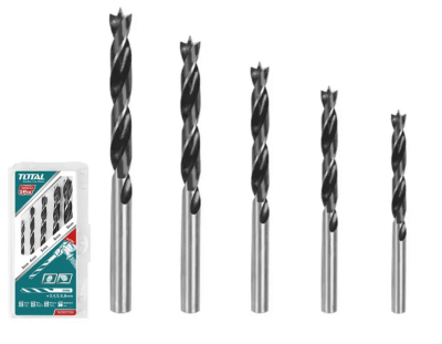 SET DE BROCAS MADERA 5 PCS SIZE 3,4,5,6,8MM TACSD7055
