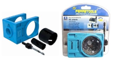 SET INSTALACION CERRADURA 4 PIEZAS 54MM  F3259  FERRETOOLS