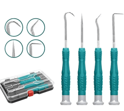 SET DESTORNILLADOR SELLO DE ACEITE PUNTAS Y GANCHO 4PCS TPHSK0401 TOTAL