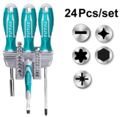 SET DESTORNILLADOR 24PCS TACSD302462