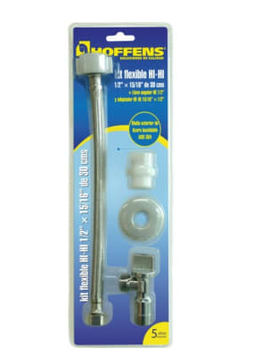 SET FLEXIBLE ANGULAR MAS FLEXIBLE DE ACERO INOXIDABLE 35CM 1/2X15/16