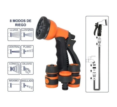 RIEGO HOFFENS PISTOLA DE RIEGO 8 FUNCIONES PREMIUN HOFFENS
