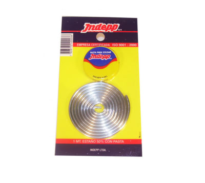 SET SOLDADURA ESTAÑO MAS PASTA SOLDAR 10GR INDEPP