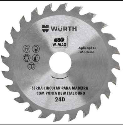 DISCO CORTE MADERA 24D 115M W-MAX WURTH