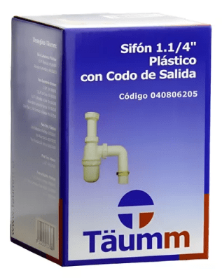 SIFON DE LAVAMANOS 1-1/4 C CODO SALIDA CAJA TAUMM