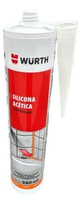 SILICONA ACETICA 280ML GRIS CON FUNGICIDA WURTH