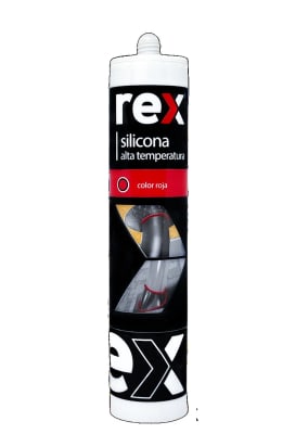 SILICONA ALTA TEMPERATURA ROJO 300ML REX