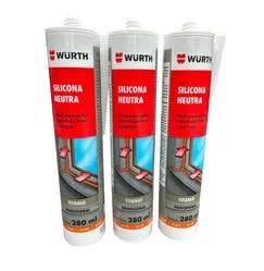 SILICONA ACETICA NEUTRA COLOR NEGRO 280ML WURTH 0892210504
