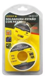 SET SOLDADURA ESTAÑO 1MM - PASTA  CROWMAN
