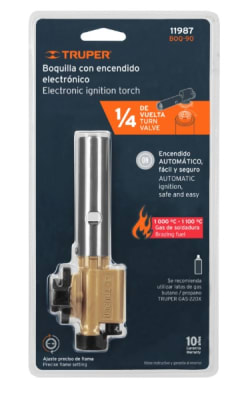 PISTOLA GAS BUTANO SOPLETE ENCENDIDO ELECTRONICO BOQ-90 TRUPER