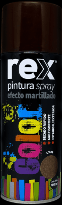 PINTURA SPRAY EFECTO MARTILLADO CAFE 400ML REX