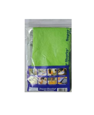 TOALLA SUPER SHORBY VERDE-AMARILLO-MORADO 50X60CM