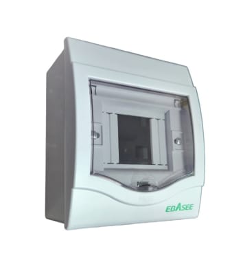 TABLERO ELECTRICO SOBREPUESTO TAPA CLARA 3 A 4 MODULOS EBASEE