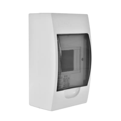 TABLERO ELECTRICO SOBREPUESTO TAPA CLARA 4 MODULOS