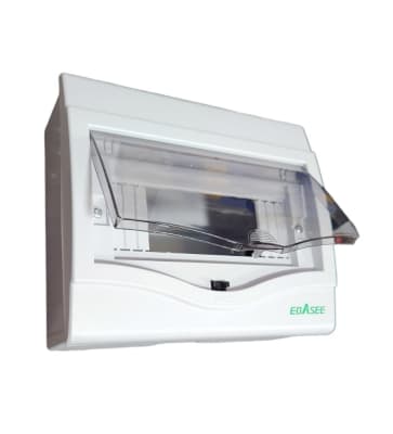 TABLERO ELECTRICO SOBREPUESTO TAPA CLARA 5 A 8 MODULOS EBASEE