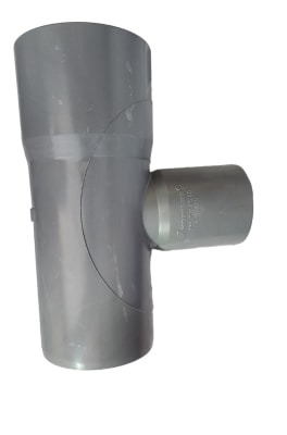 TEE PVC REDUCCION 75X75X50 GRIS HOFFENS