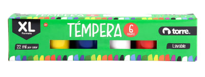TEMPERAS 6 COLORES 22 ML TORRE