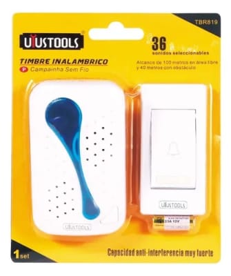 TIMBRE INALAMBRICO DE PUERTA 36 SONIDOS SELECCIONABLES (TBR819) UYUSTOOLS