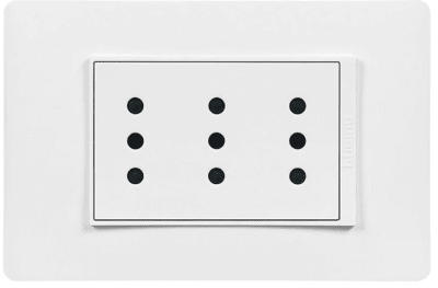 TOMACORRIENTE EMBUTIDO TRIPLE 10A 2P+T BLANCO TMA6103CL UYUSTOOLS