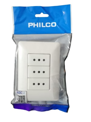 TOMACORRIENTE EMBUTIDO TRIPLE PHILCO