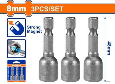 VASO MAGNETICO  SET DE 3PCS HEX MAGNETICOS 1/4