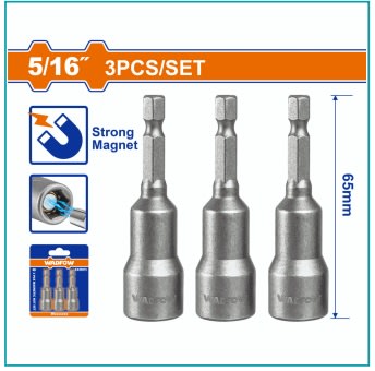 VASO MAGNETICO SET DE 3PCS HEX MAGNETICOS 1/4