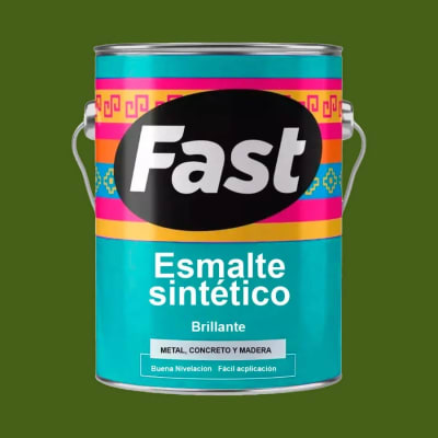 ESMALTE SINTETICO TRICOLOR VERDE MUSGO GALON FAST