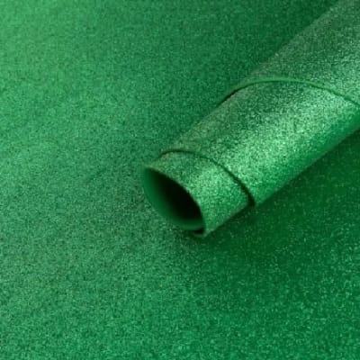 GOMA EVA  C/GLITER VERDE 20X30