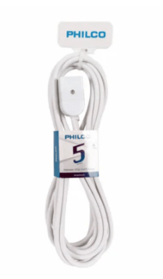 EXTENSION CORRIENTE  XT48 5MTS BLANCO PHILCO