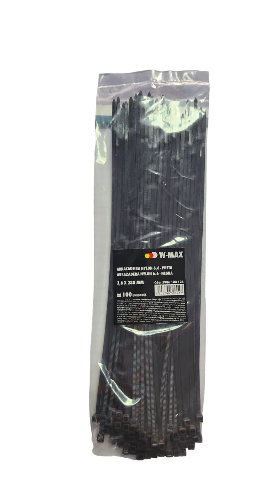AMARRAS PLASTICAS NEGRAS 3 6X280MM 100U FERRETERIA LUCAS amarras-plasticas-negras-3-6x280mm-100u-ferreteria-lucas