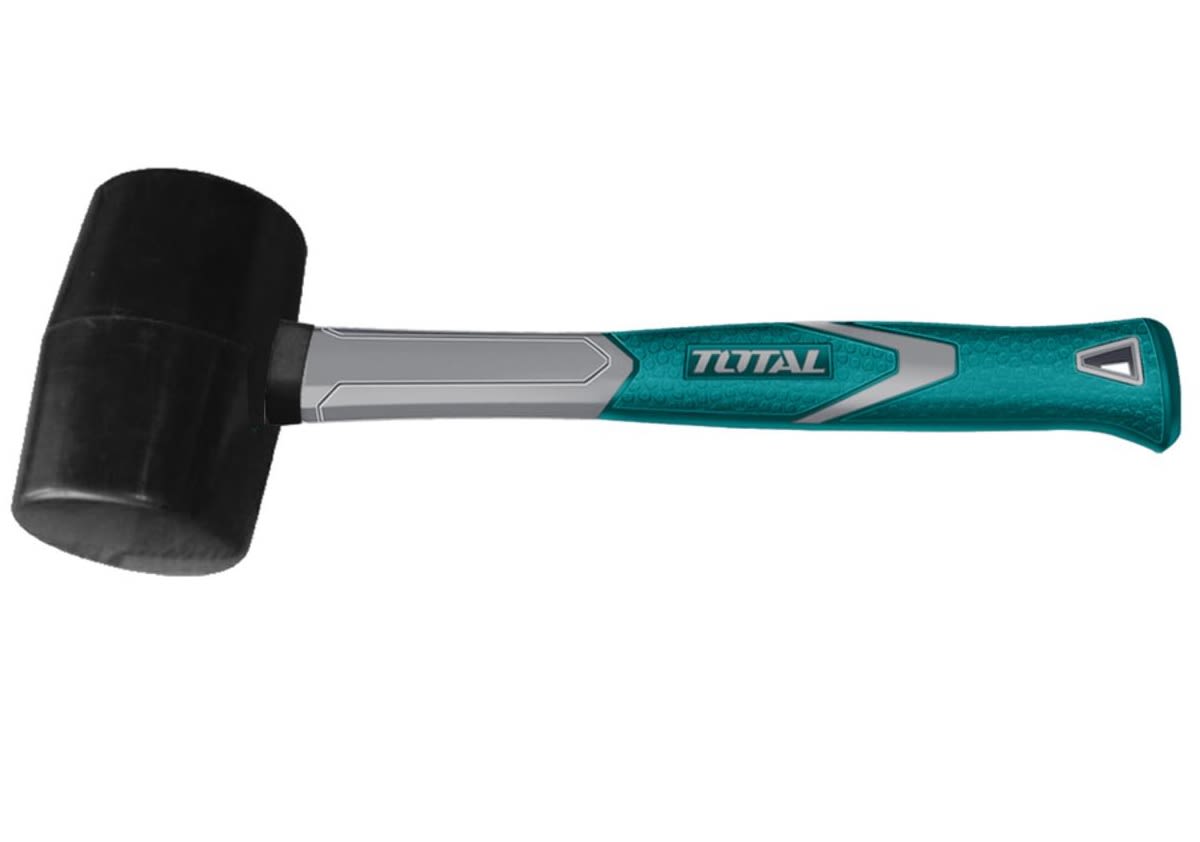Mazo De Goma Con Mango De Madera - Cabeza Blanca/Negra, 63 Mm, 840 G, Para Chapa, Neumáticos Y Forja