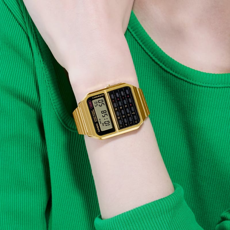 Reloj Calculadora Casio Vintage CA-500WEG-1ADF Digital Acero Dorado Unisex